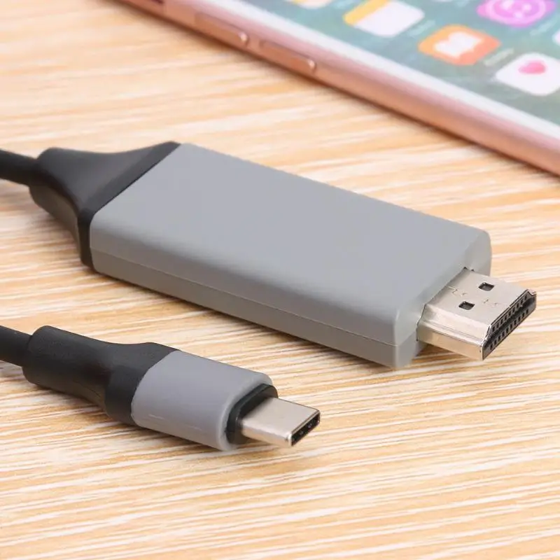 2 м тип c USB C HDMI кабель 4 к 30 Гц Высокое качество Прочность Портативный безопасности