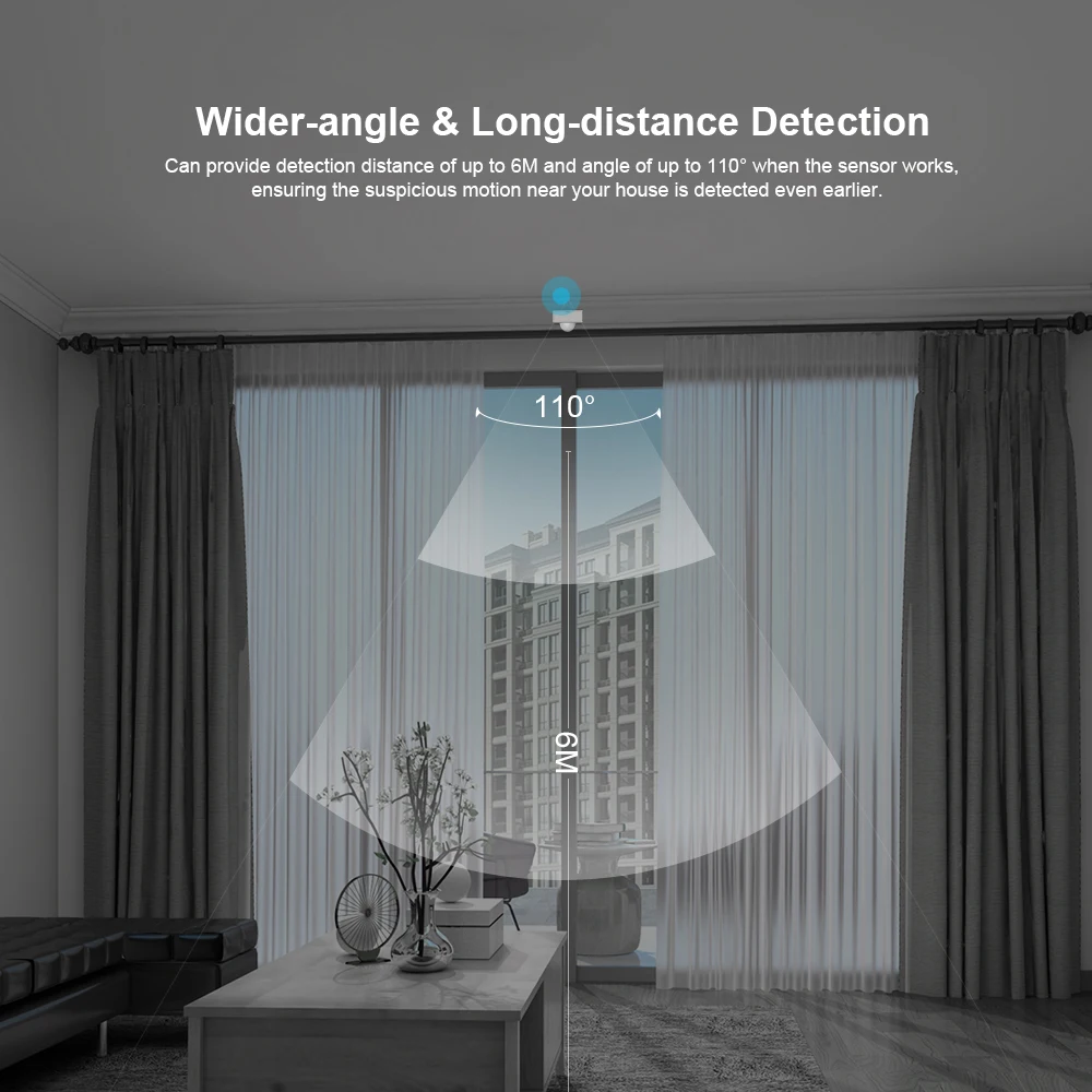 Itead SONOFF SNZB-03 ZigBee Motion Sensor Alert Notification Via e-WeLink App Work with ZigBee Bridge Smart Home Security smart motion sensor