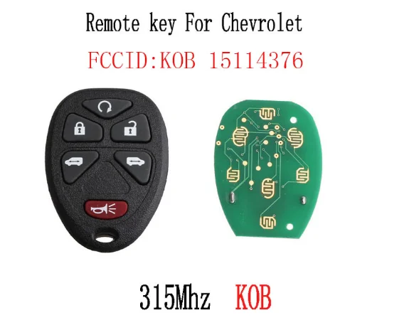 SPCFOR 2 pcs5B 315 МГц дистанционный ключ для Chevrolet Impala 2006-2013 для Chevrolet для Monte Carlo 2006 2007 15912860 ключ