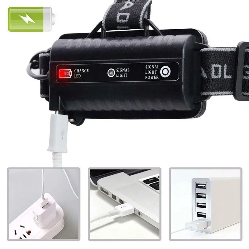 bike bicycle light Rechargeable Head light T6 LED Tactical Headlamp Zoomable+Charger+18650 bike light#4n01