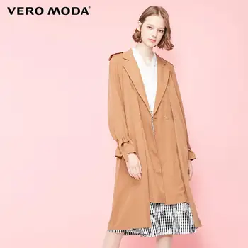 

Vero Moda Women's Concealed Buttons Lapel Lace-Up Trench Coat | 319121527