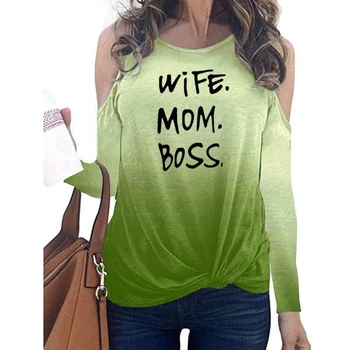 

Hoodies For Women Gradient Kink Long Sleeve Wifi Mom Boss Letters Print Sweatshirt Femmes Sweatshirts Kawaii Tops Corduroy Hoody