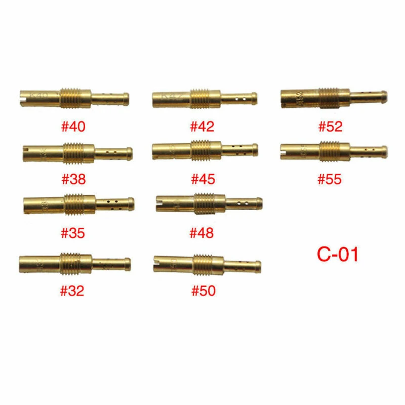 

30Pc Main Jets Carburetor main injection 10Pc Slow Jets/Pilot For PWK Keihin OKO Spare Replacement