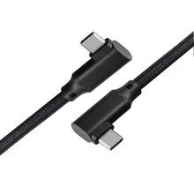 10Gbps Gen2 Type-C USB 3.1 Male to USB-C double elbow Male Extension Data 100W Charging Cable Extender Cord Reversible Design