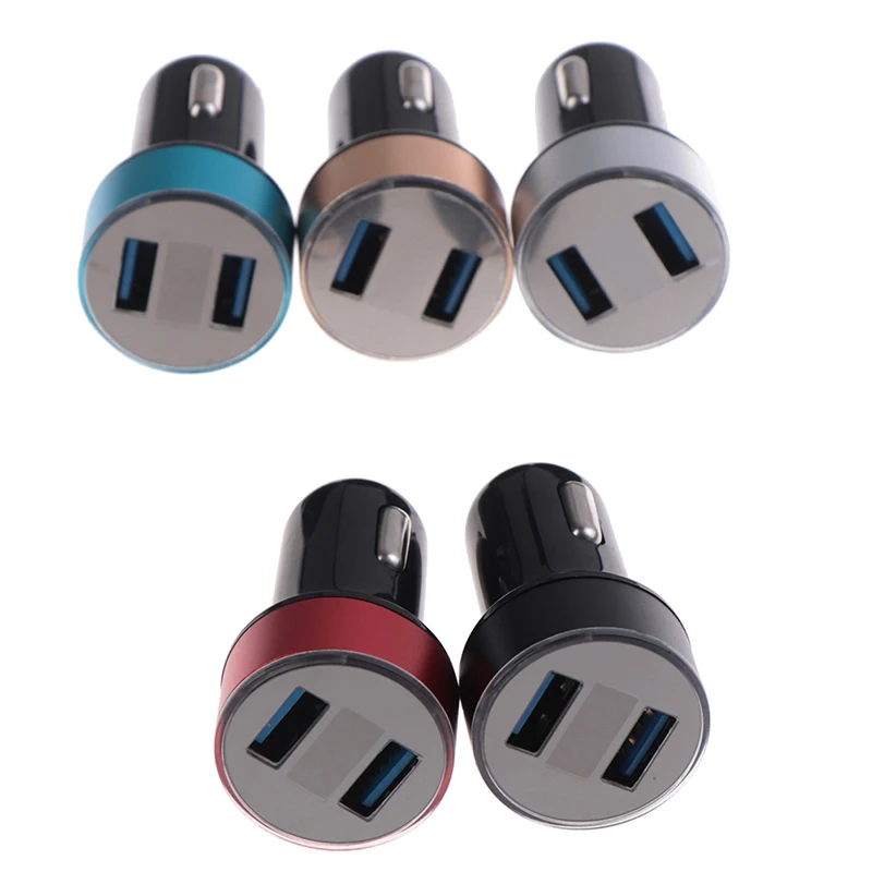 

New 1pc Dual USB Car Charger Adapter 3.1A Digital LED Voltage/Current Display Auto Vehicle Metal Charger Car Electronics