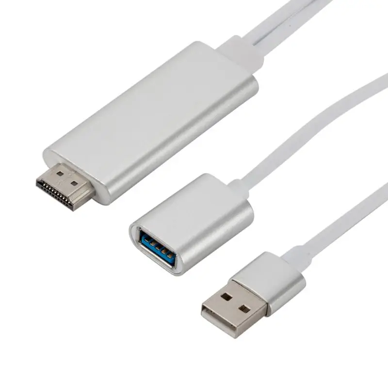 USB в HDMI 1080P ТВ Кабель-адаптер HD конвертер для Apple iPhone 8 7 6 samsung Galaxy S8 S7 для Android смартфонов D08A