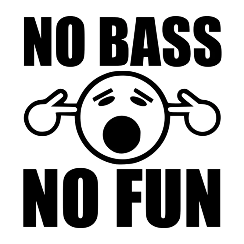 

Funny Car-Stickers NO BASS NO FUN Vinyl Reflective for Car Window Bumper Trunk Auto Motorcycle Decals Car Decoration KK16*15cm