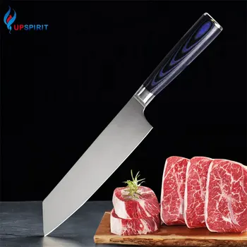 

Upspirit 8.5" Western Meat Cleaver Stainless Steel Fish Slicing Knife Fruit Vegetable Slicer Sushi Cutter Chef Kitchen Knives