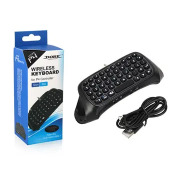 

Mini Wireless Keyboard With Touchpad Mouse For PS4 Backlit Handle Rechargeable Keyboard Messager Chatpad Adapter