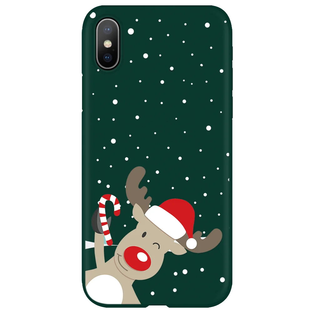 Зимний чехол для iphone 7, 8, 6, 6S Plus, 5, SE, Рождественский чехол для iphone XR 11 Pro Max X, матовый чехол из ТПУ для iphone XS Max, Fundas - Цвет: sd1lu1go