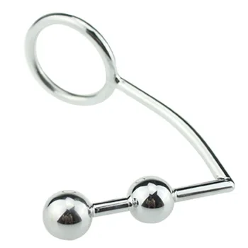 FBHSECL 40/45/50mm Stainless Steel With Ball Hole Anal Hook Sex Toys for Men Women Anal Dilator Butt Plug Metal Adult Products 4