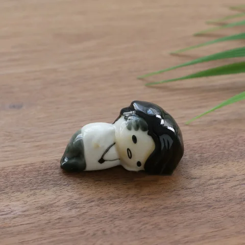 Ceramic Cartoon Poached Egg Chopstick Holder Fork Spoon Rack DIY Home Kitchen Tableware Supplies