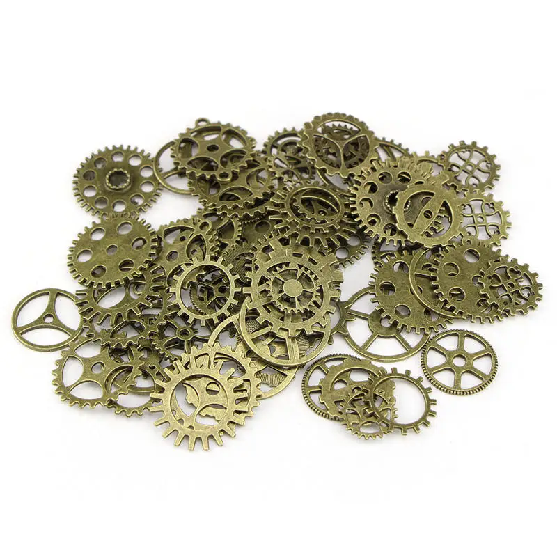 30 г/лот, смешанные стили, металлический Паровой панк, 5 цветов, Steampunk Gears Diy, сплав, ювелирные аксессуары для изготовления ювелирных изделий