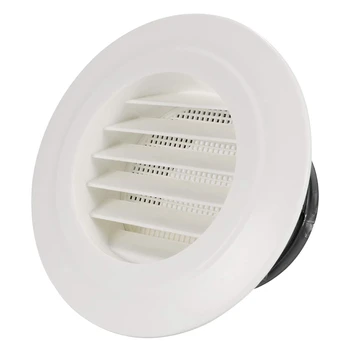 

2 Pieces 4 Inch Air Vent Louver, Air Grill Cover with Built-In a Fly Screen for Bathroom Office Home