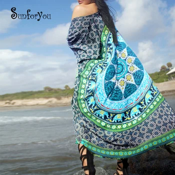 

New Cotton Beach Cover up Ropa de Playa Plus size Bathing suit Cover ups Long Beach Dress Tunic for Beach Sarong Kaftan Beach