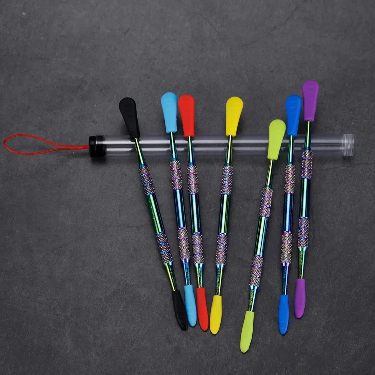 100 шт Розничная упаковка воска Dabber инструменты воск распылитель золото/серебро/радуга цвет 121 мм сухой травы испаритель WB1355