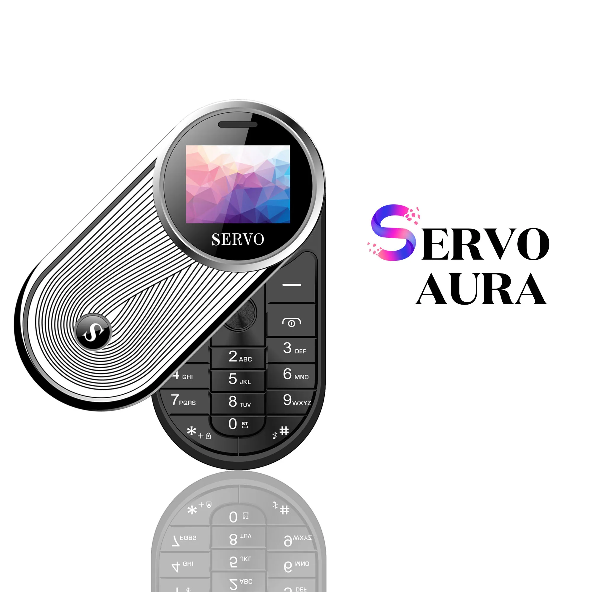 SERVO AURA вращающийся на 360 градусов мини мобильный телефон один ключ рекордер Две сим-карты вибрации маленький телефон Bluetooth номеронабор русский