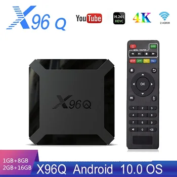 

X96Q TV Box Android 10.0 2GB 16GB Allwinner H313 Quad Core 4K 2.4G Wifi Netflix Youtube Android 10.0 Set Top TV Box Media Player