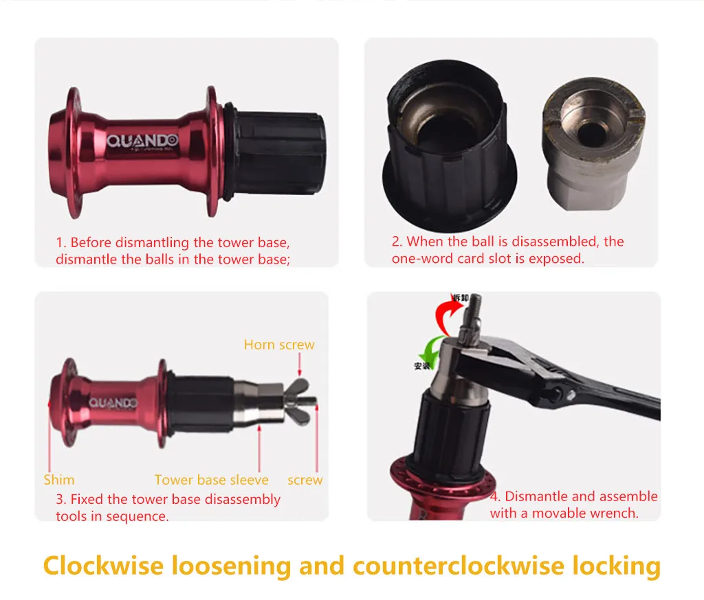 Bicycle Upgraded Version Drum Tower Base Tool Remove The Wrench slot installation Sleeve Drum Tower Foundation Tool#YL5