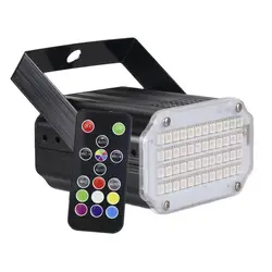 ALIEN luces estroboscópicas blancas para discoteca, luces LED RGB UV de 48 leds, efecto de iluminación de escenario activada por sonido para DJ, fiestas, Navidad y Club de música
