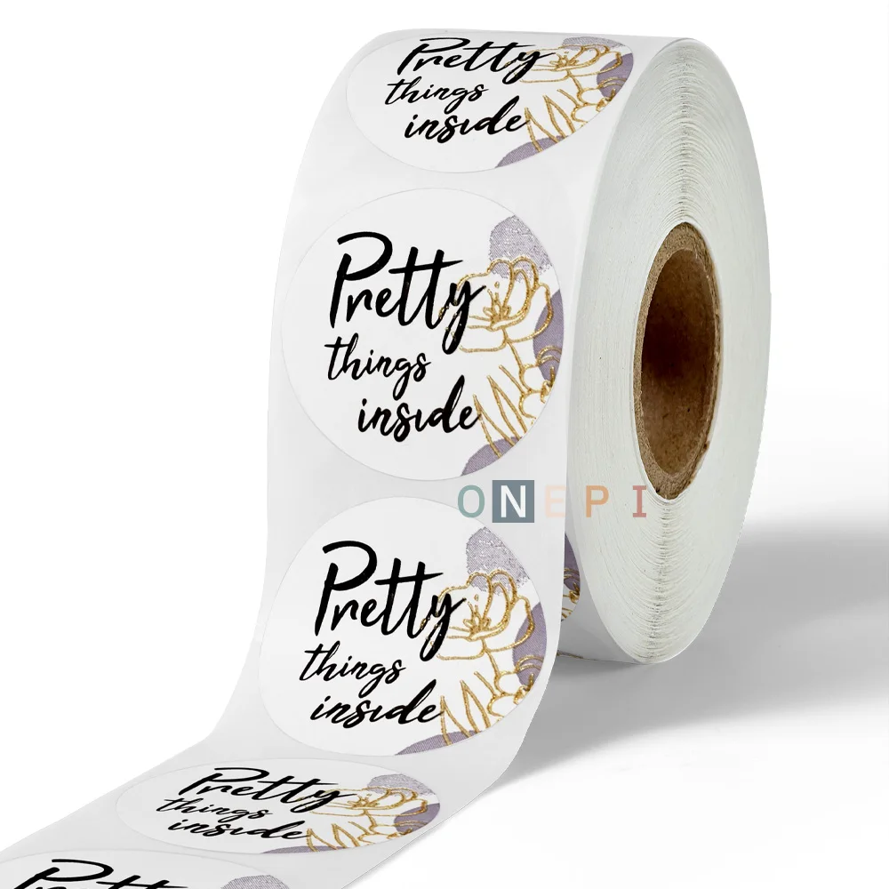 Наклейка &quotpretty thing inside" с этикетками из золотой фольги в виде розы для делового