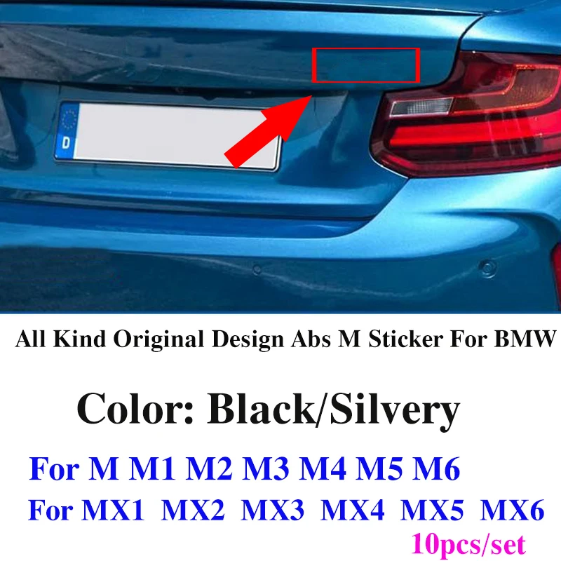 Автомобильный Стайлинг для M серии M1 M2 M3 M4 M5 MX1 MX2 MX3 10 шт. ABS Автомобильная задняя декоративная наклейка на стену этикетка дизайн 3D эмблема