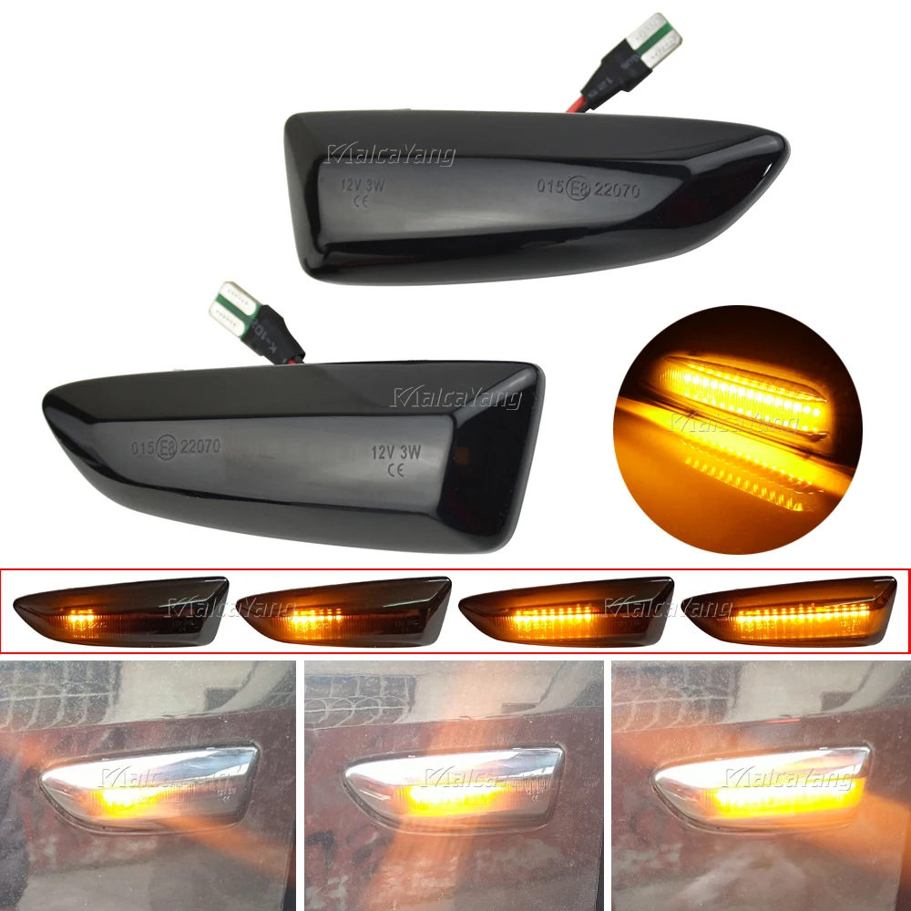 

Dynamic Sequential Side Marker Light Flowing LED Turn Signal Indicator For Opel Crossland Grandland X Insignia B 2017 2018 2019