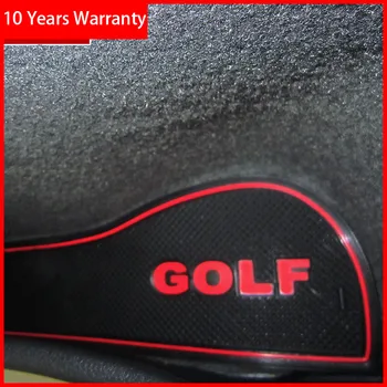 

For VW Golf 7 MK7 2013-2019 3D Rubber Mat Door Slot Pad Cup Cushion Groove Mat Lnterior Anti Slip Mat Car Accessories Styling