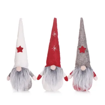 

2020 Christmas Decorations Length 26cm Plush Grid Santa Snowman Elk Doll Pendant Xmas Party Gift Tree Hanging Ornament for Home