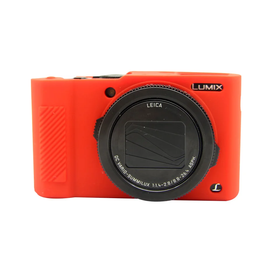 TENENELE камера сумки для Panasonic Lumix LX-10 мягкий силиконовый цвет резиновая крышка чехлы Защита LX10 аксессуары тела - Цвет: Red