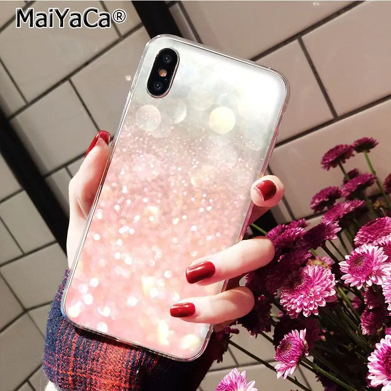 Pink Rose Gold Glitter Bling Marble Aesthetic Diamond Pearl