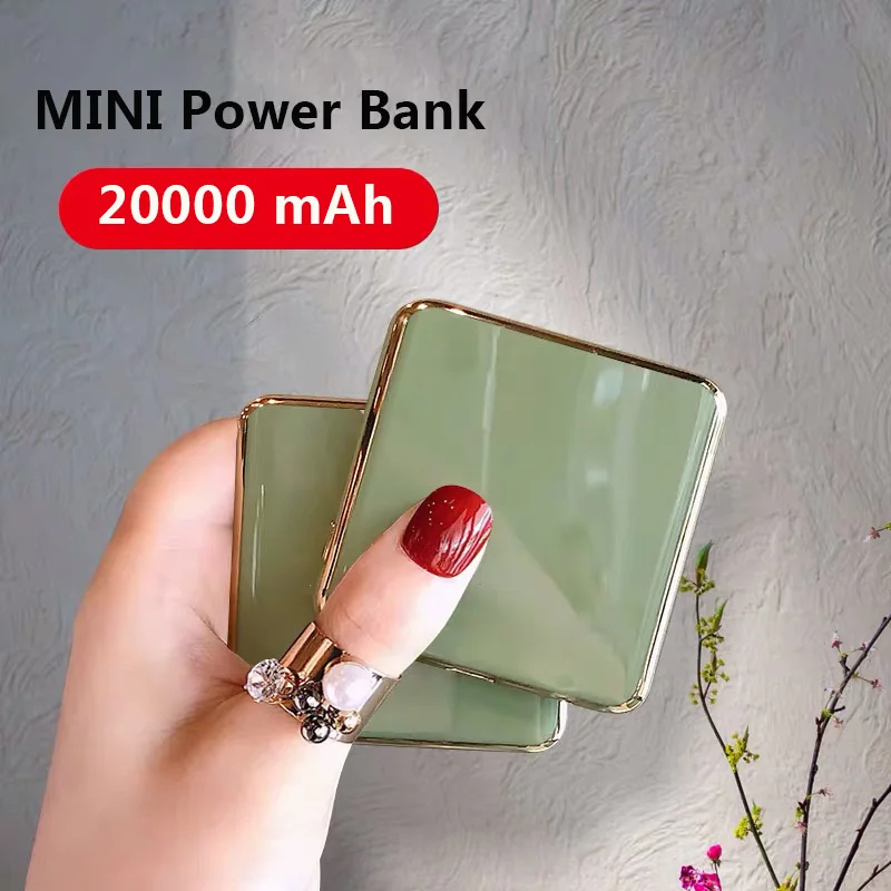 Портативный мини-Внешний аккумулятор 20000 мАч с зеркальным экраном великолепный