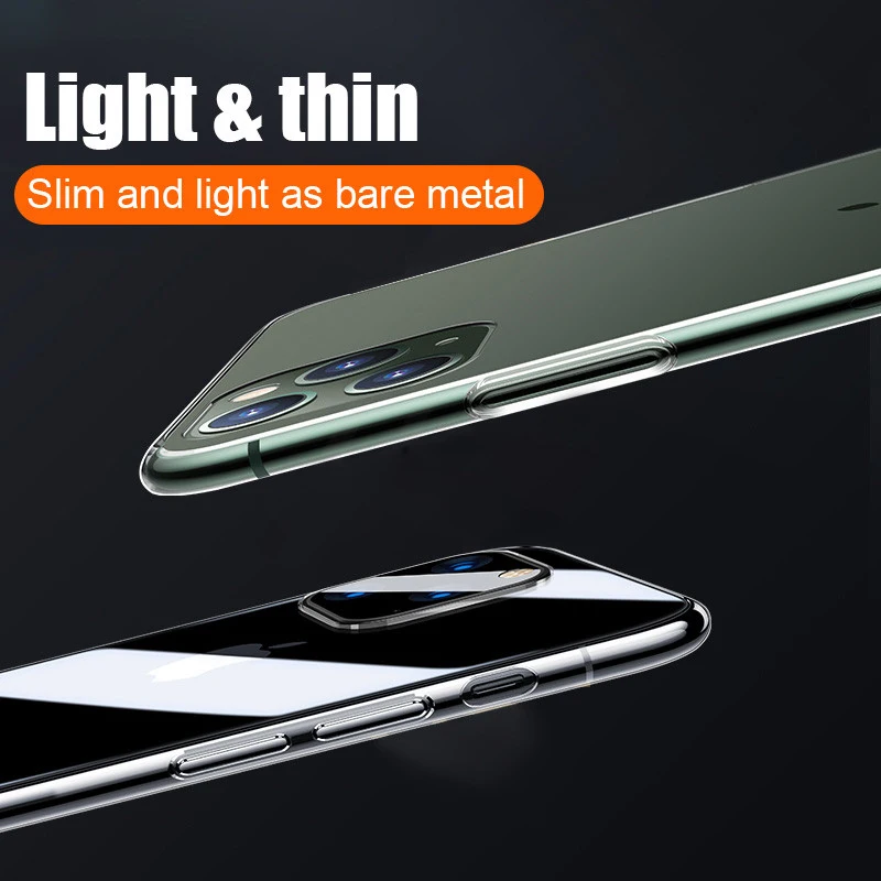 Ультратонкий Прозрачный чехол для Apple iPhone 11 Pro Max, чехлы, прозрачный мягкий ТПУ чехол Xs Max Xr X, чехол для телефона