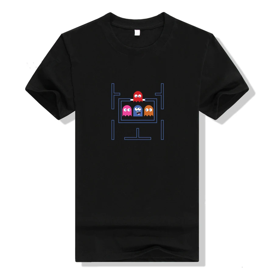 Аниме Pacman футболка Косплей Женская хлопковая Футболка с принтом короткий рукав летний обычный Тройник топы мужские футболки - Цвет: 07
