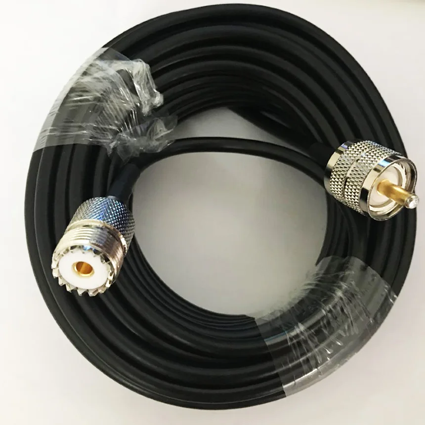 Коаксиальный кабель RG58 UHF PL259 штыревой к SO239 гнездовой соединительный Pigtail Coax 50 см 1