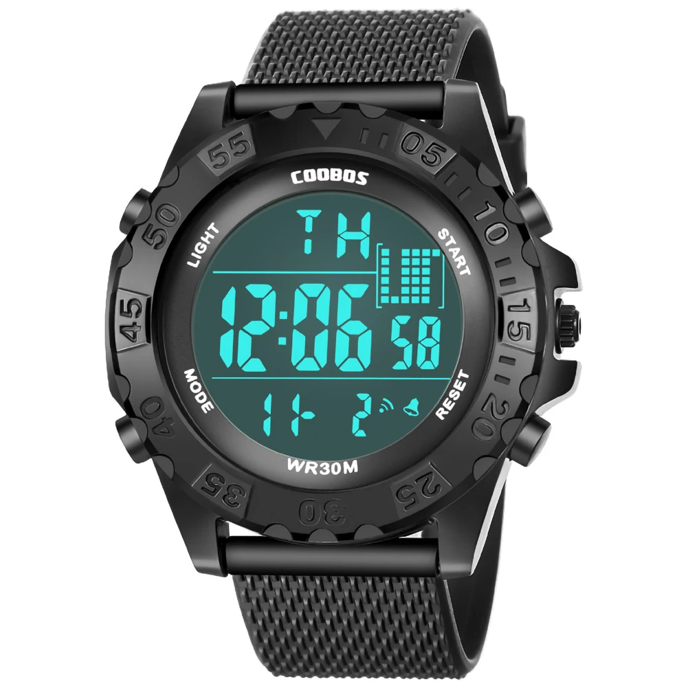 Watch High Quality Student Sports Calendar Electronic Watch Waterproof LED Luminous Week Men's Watch Boy Gift Clock
