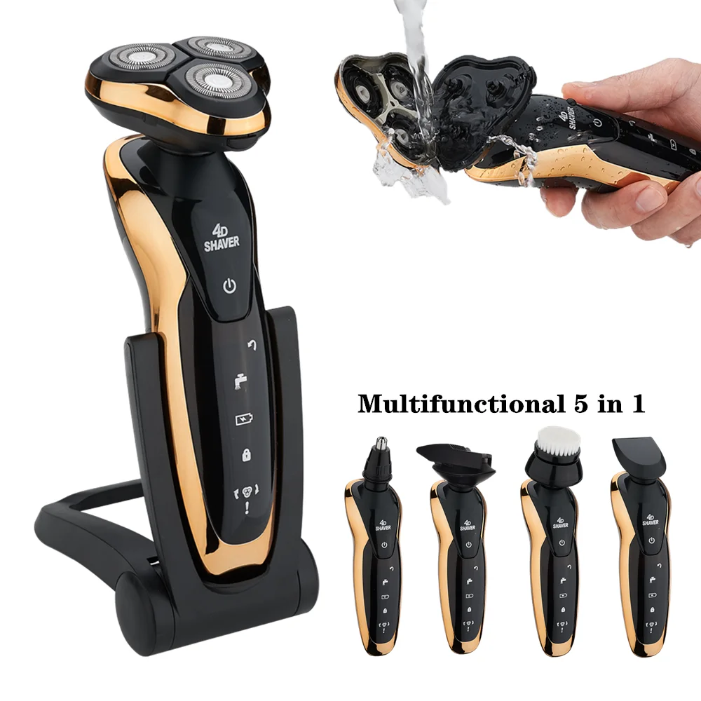 Electric Shavers Men Rechargeable Men Electric Razor USB 3Blades Portable Water Proof Shaving Machine ZOZEN Shavers Electric Shaver