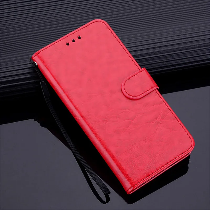 Red Для samsung Galaxy A50 чехол мягкий кожаный из ТПУ Флип Чехол-бумажник для samsung A50 A505 A505F SM-A505F чехол для телефона - Цвет: Red