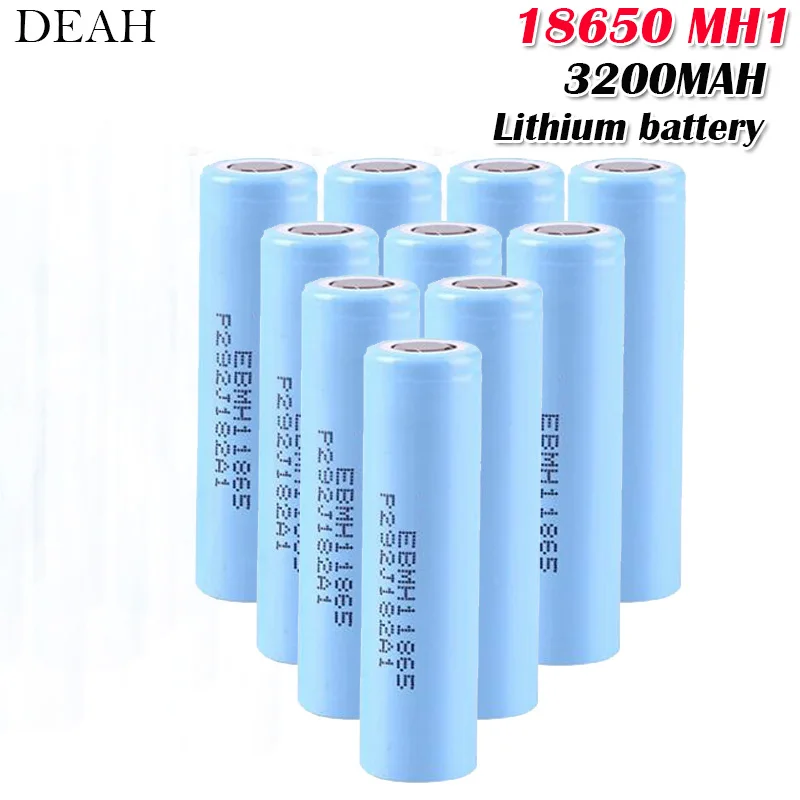 

100% Original INR18650 MH1 for LG MH1 3.7V 3200mAh 10A discharge battery for Electric toy cigarette mobile power flashlight