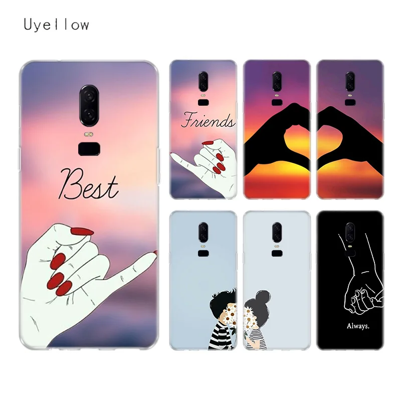 

Uyellow Couple Love Silicone Soft Case For One Plus 7 Pro 6 6T 5 5T Fashion Fundas Printed Cover Luxury Phone Coque Shell