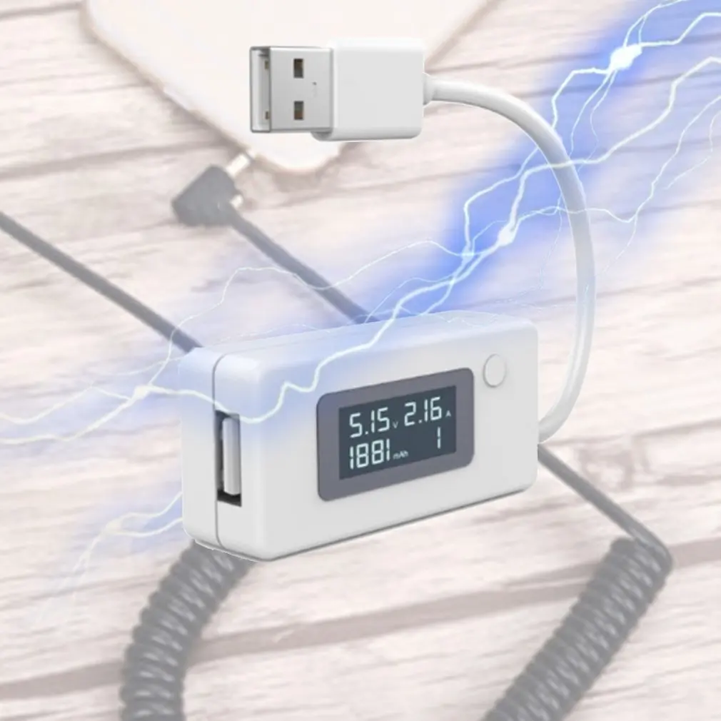 ЖК-дисплей Micro USB зарядное устройство Емкость батареи Напряжение Ток Тестер Метр Детектор белый цвет+ нагрузочный резистор
