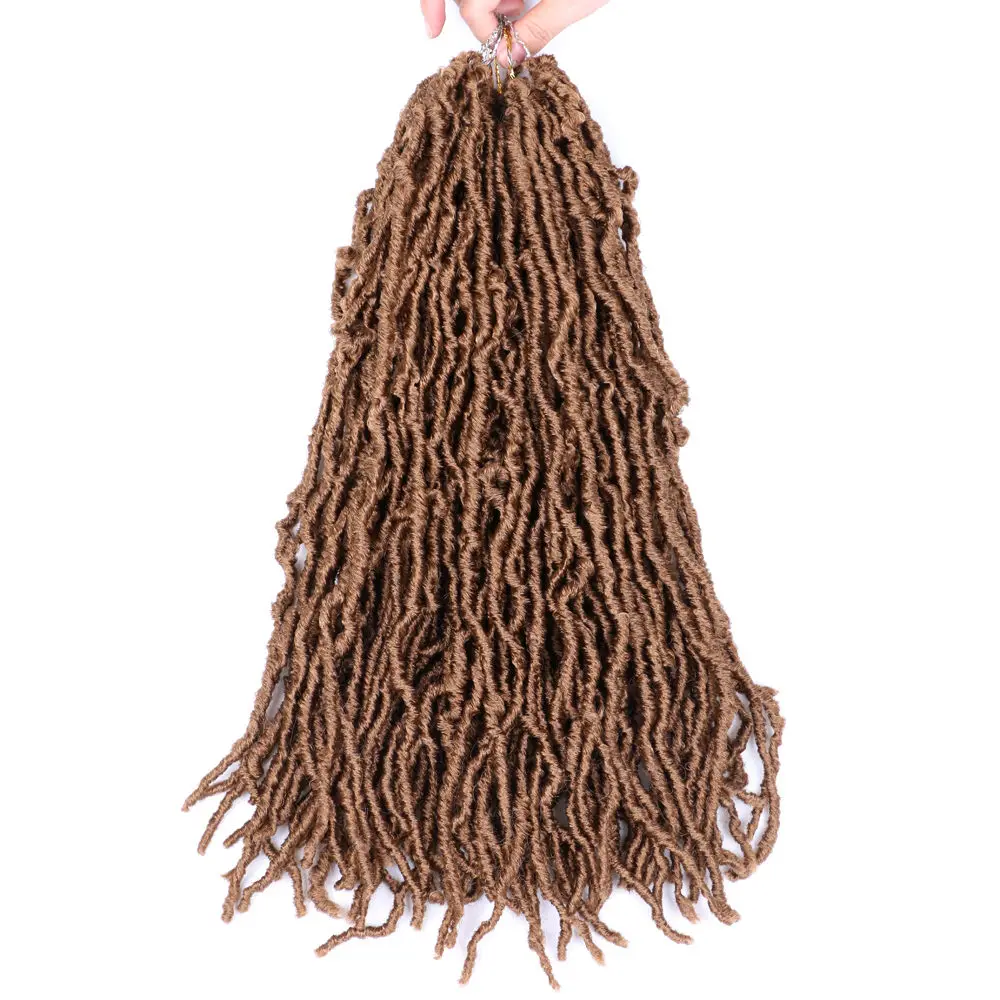 #27 Mtmei волосы 1" Nu Locs, вязанные крючком волосы, искусственные локоны в стиле Crochet, косички, волосы для наращивания, синтетические Locs, вязанные крючком, дреды, волосы для наращивания - Цвет: #27