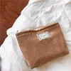 PURDORED 1 Pc Soft Corduroy Makeup Bag for Women Large Solid Color Cosmetic Bag Travel Makeup Storage Organizer Girl Beauty Case ► Photo 3/6