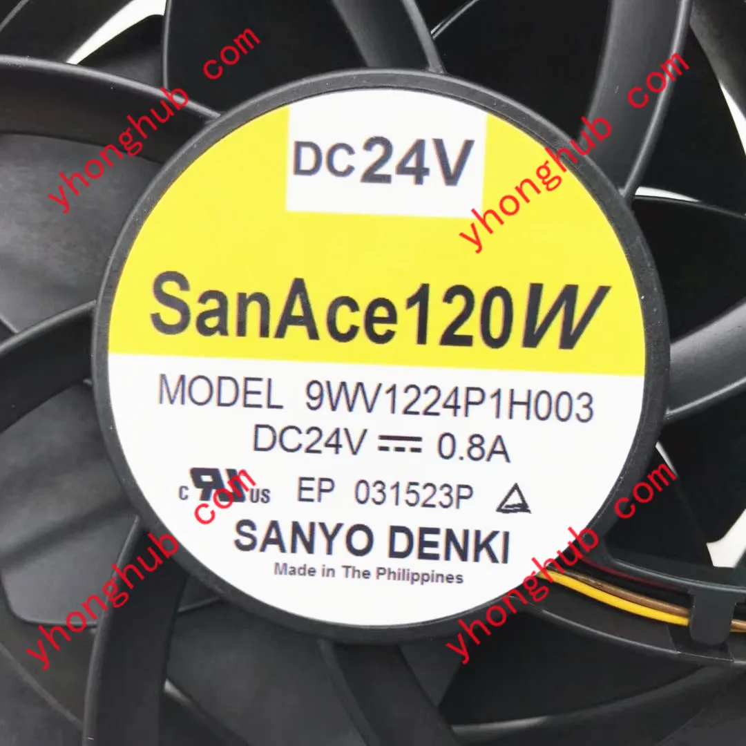 fios da c.c. 24v 0.8a 120x120x38mm de sanyo denki 9wv1224p1h003
