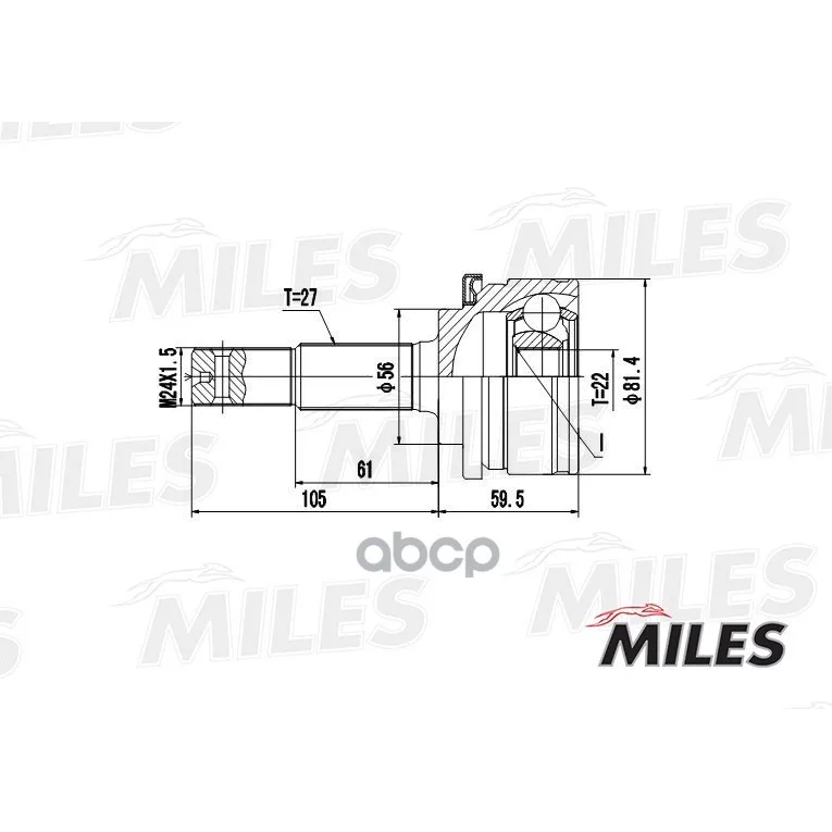 Шрус Nissan Primera P10 1.6-2.0d 90-96 Нар. Groove Type: Inner Uk Miles Ga20313 Miles арт. GA20313