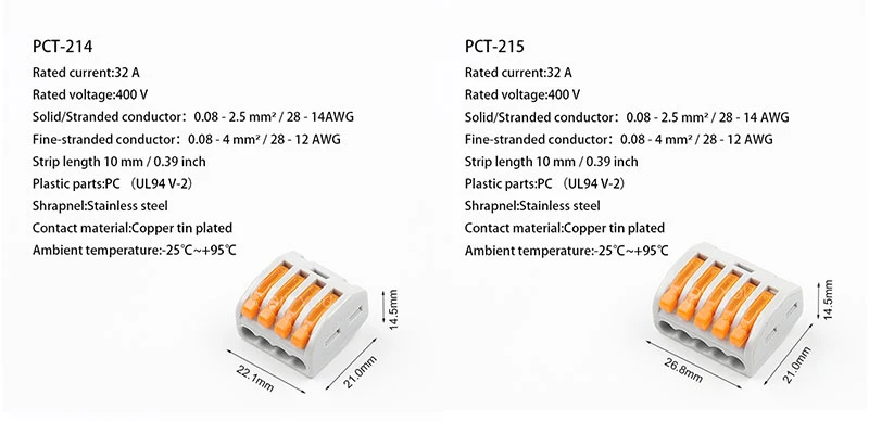 94 шт смешанные в штучной упаковке Укрась свою PCT-412-212/213/214/215 Тип провода компактный Универсальный разъем клеммной колодки с фиксацией аксессуары