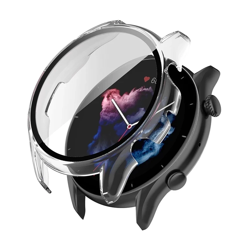 Amazfit GTR 3 Pro GTR 2/2e/GTS 4 용 PC 케이스 + 강화 유리 Amazfit GTS 3 케이스 범퍼 쉘용 미니 Smartwatch 보호 커버