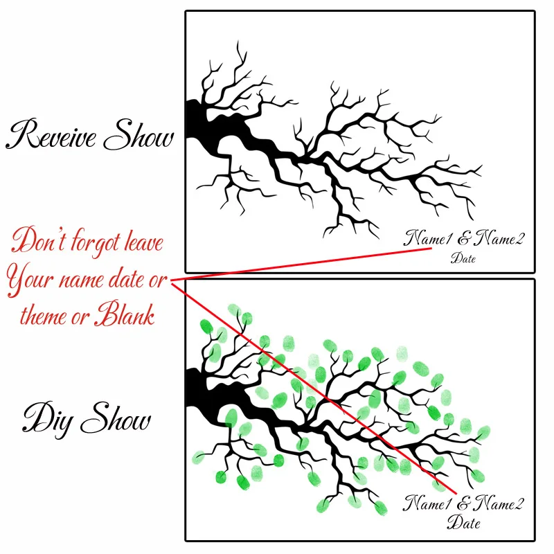 Персонализированные Имя Дата Свадебные сувениры Гостевая книга отпечатков пальцев DIY свадьба дерево подписи холст для свадебного украшения - Цвет: HK088