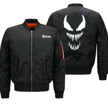 Venom patrón chaquetas militares hombres verde hombres ejército bombardero masculino abrigo caliente cremallera Vintage traje de deportes para hombres calle Tops talla grande