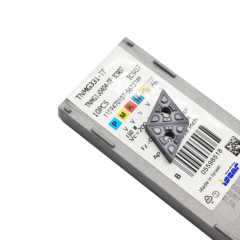 10 шт. TNMG160404 TF IC907/IC908 внешние токарные инструменты TNMG 160404 карбидная вставка для
